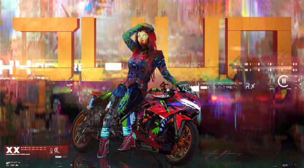 Cyberpunk 2077 Girl 4K Cool Wallpaper 2048x1024 Resolution