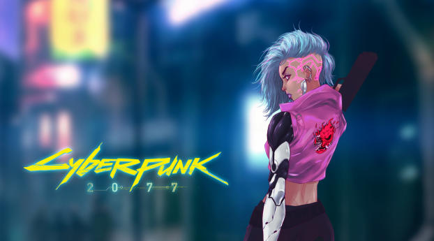 Cyberpunk 2077 Girl Art New Wallpaper 2560x1024 Resolution