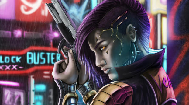 Cyberpunk 2077 Johanna Light Cool Art Wallpaper 1080x2220 Resolution