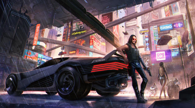 Cyberpunk 2077 Keanu Reeves Wallpaper 1920x1080 Resolution