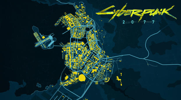 Cyberpunk 2077 Logo Night City Wallpaper 7620x4320 Resolution
