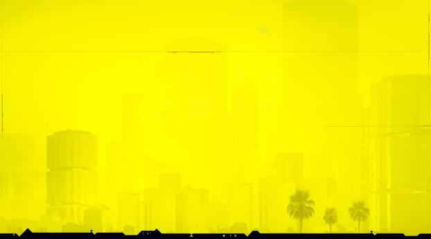 Cyberpunk 2077 Yellow Background Wallpaper