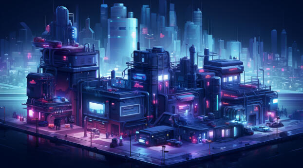 Cyberpunk City Earth 33 Wallpaper 1440x2880 Resolution