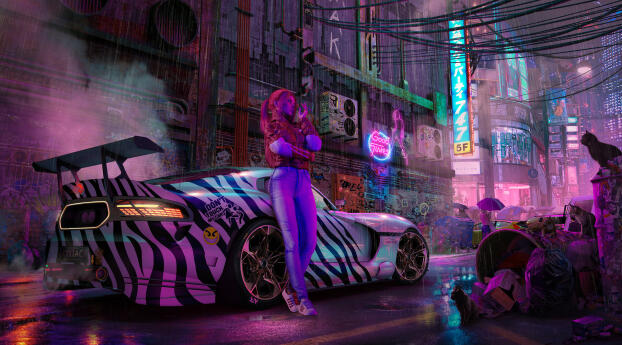 Cyberpunk HD City 2022 Art Wallpaper 454x454 Resolution