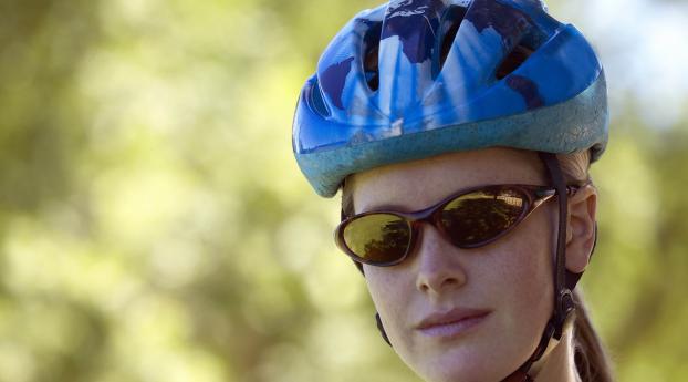 cyclist, face, helmet Wallpaper 1366x768 Resolution