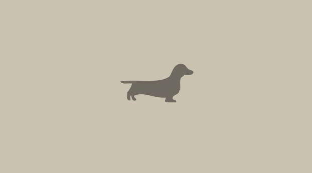 dachshund, dog, minimalism Wallpaper 2560x1080 Resolution