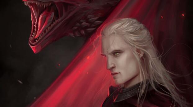 Daemon Targaryen & Caraxes HD Wallpaper 720x1544 Resolution