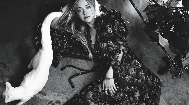 Dakota Fanning Vogue Photoshoot 2018 Wallpaper 1440x2560 Resolution