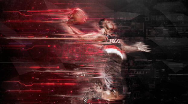 Damian Lillard HD NBA Star Wallpaper 1024x1024 Resolution