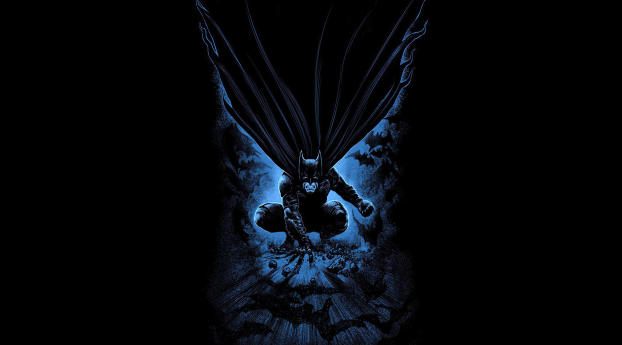 Dark Batman Art Wallpaper 1440x2880 Resolution