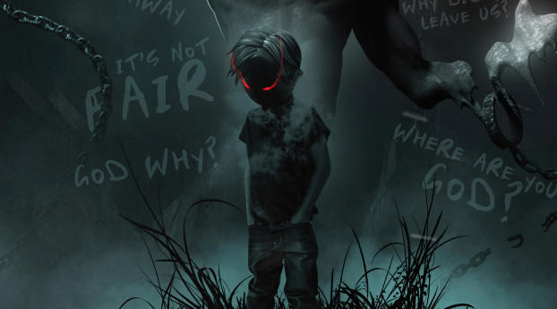 Dark Little Boy 4k Wallpaper 720x1520 Resolution