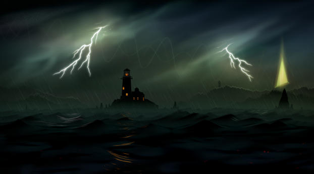 Dark Night Fantasy Ocean 4k Wallpaper 720x1600 Resolution