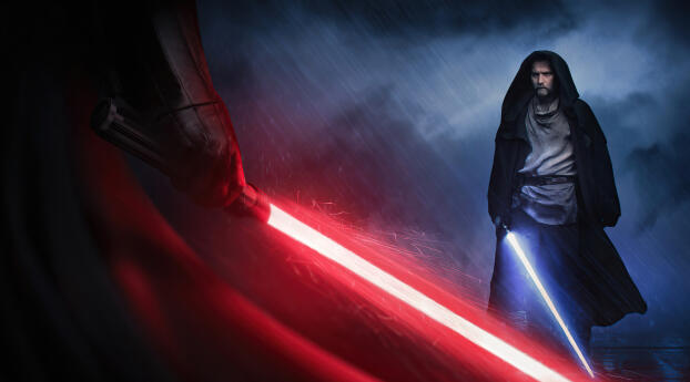 Darth Vader Vs Obi Wan Kenobi HD Cool Star Wars Wallpaper 1600x900 Resolution