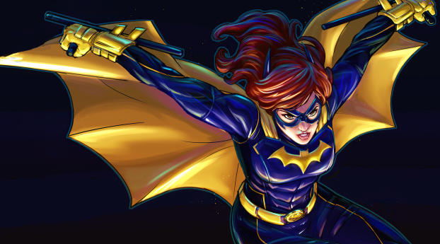DC Batgirl Digital 2020 Art Wallpaper 1366x786 Resolution