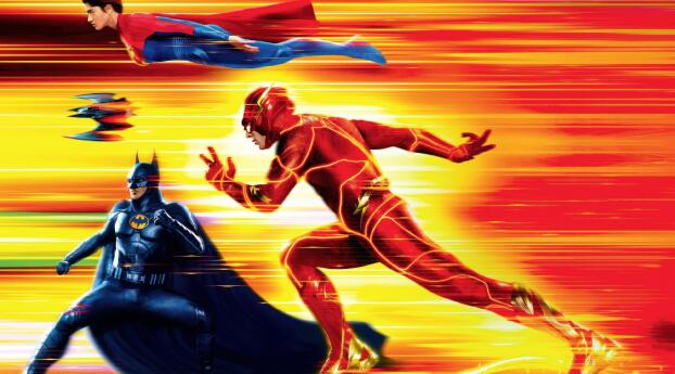 DC Characters in The Flash Movie Wallpaper 1360x768 Resolution