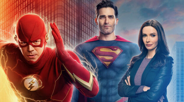 DC Flash Crossover Superman and Lois 2022 HD Wallpaper 1080x2232 Resolution