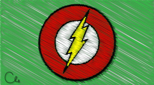 DC Flash Logo Wallpaper 1125x2436 Resolution