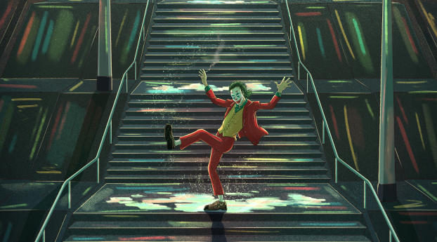 DC Joker Dancing 4K Wallpaper 2048x1024 Resolution