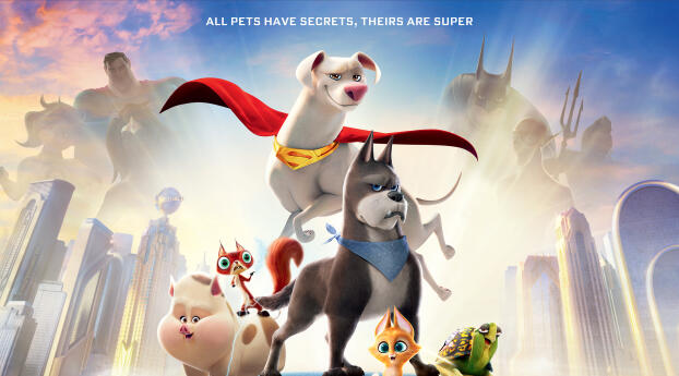 DC League Of Super-Pets HD Poster Wallpaper 7680x1440 Resolution