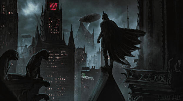 DC Superhero Batman Art Wallpaper 1080x2340 Resolution