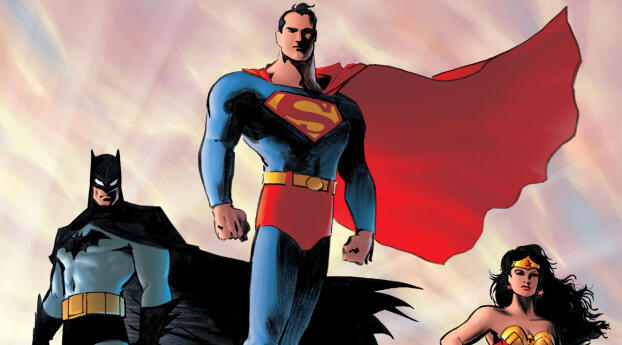DC Superhero Trinity HD Art Wallpaper 2048x1220 Resolution