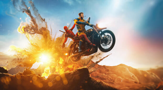 Deadpool and Wolverine Marvel Movie Wallpaper 1280x1024 Resolution