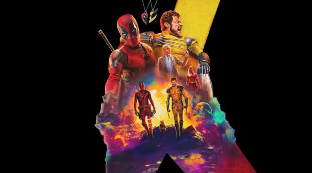 Deadpool & Wolverine Movie Character Poster Wallpaper 1080x1920 Resolution