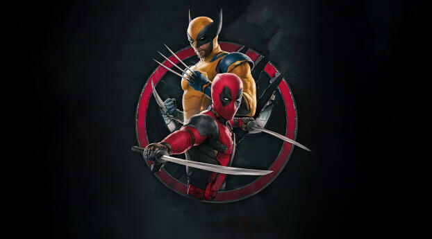 Deadpool & Wolverine Ready to Fight Wallpaper 1920x1080 Resolution