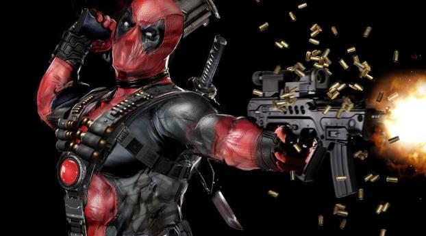 deadpool, mask, gun Wallpaper 2560x1440 Resolution