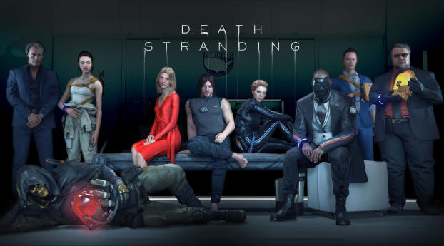 Death Stranding All Characters 8K Wallpaper 1080x2280 Resolution
