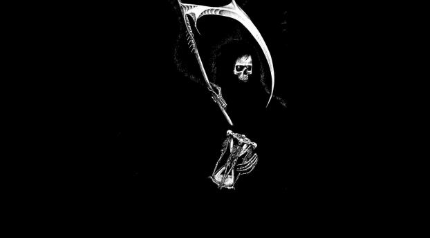 death with a scythe, shadow, dark Wallpaper 768x1024 Resolution