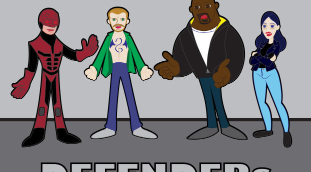 Defenders Tv Show Cartoon Artwork Wallpaper 1125x2436 Resolution