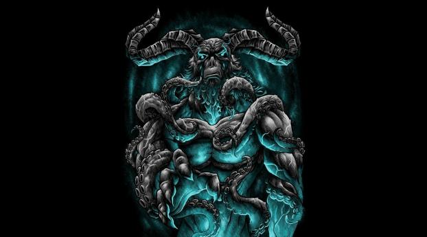 demon, horns, tentakles Wallpaper 3840x2160 Resolution
