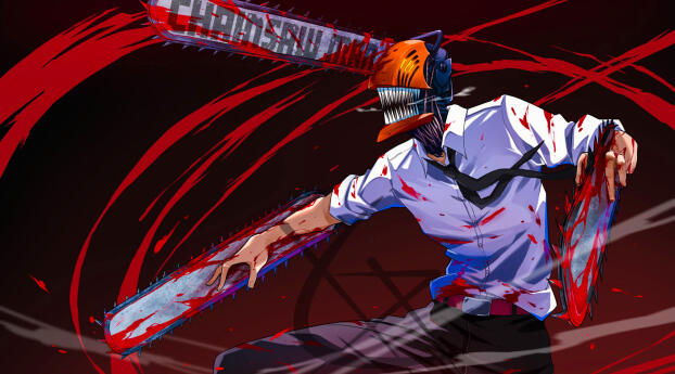 Denji Digital Chainsaw Man Art 2022 Wallpaper