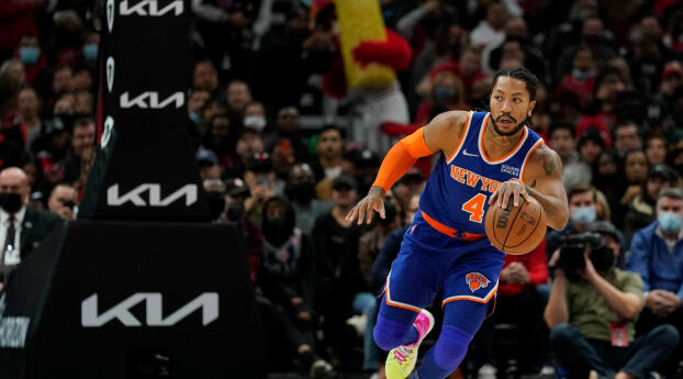 Derrick Rose HD New York Knicks Wallpaper 1200x400 Resolution