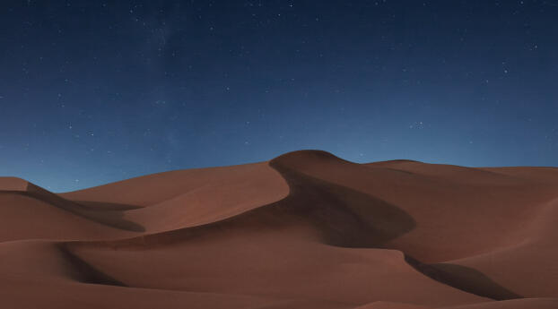 Desert HD Moon Night Wallpaper 5120x1444 Resolution