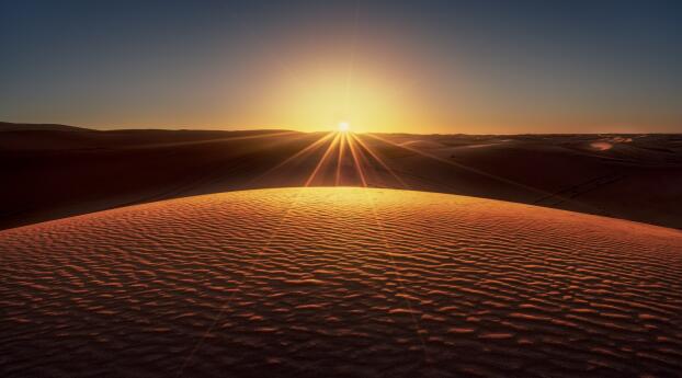 Desert HD Sunrise Wallpaper