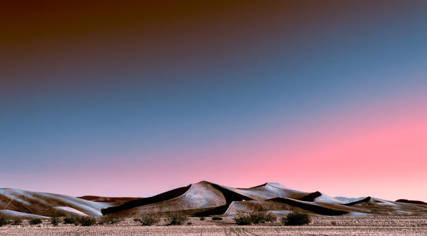 Desert in Neon Sunset Wallpaper 320x480 Resolution