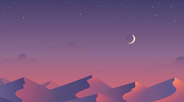 Desert Night Illustration Wallpaper 720x1280 Resolution