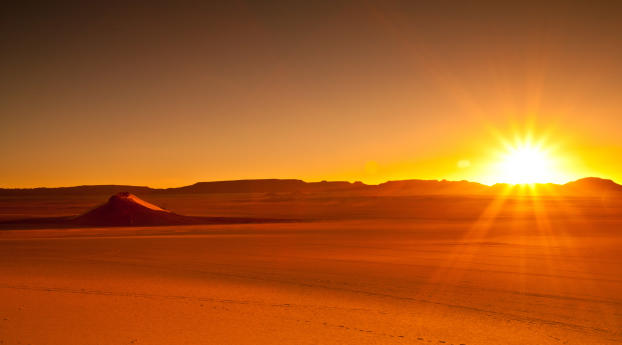 Desert Tassili Sunrise Algeria Wallpaper 1125x2436 Resolution