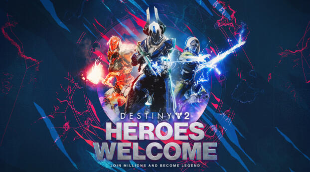 Destiny 2 Heroes Welcome Wallpaper 2000x280 Resolution