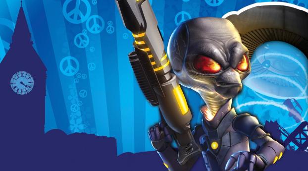 Destroy All Humans Reprobed Gaming Wallpaper 1792x798 Resolution