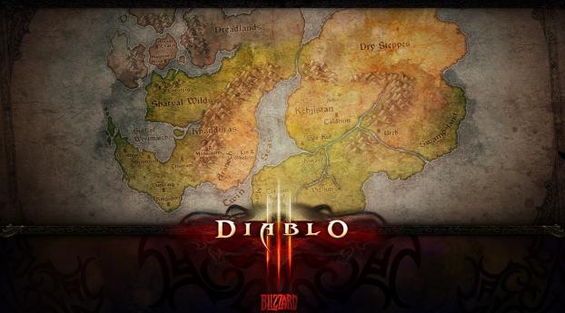 diablo 3, map, name Wallpaper 1440x2960 Resolution