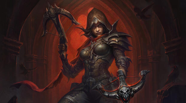 Diablo Immortal HD Demonhunter Female Wallpaper 3980x4480 Resolution