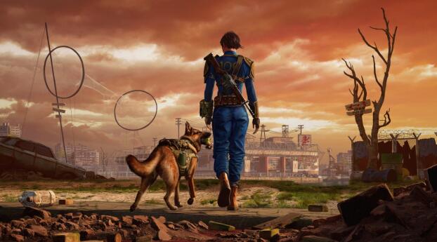 Digital Fallout TV Show Cool Fan Poster Wallpaper 1366x768 Resolution