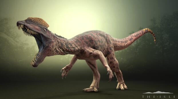 Dilophosaurus HD The Isle Gaming Wallpaper 2560x1024 Resolution