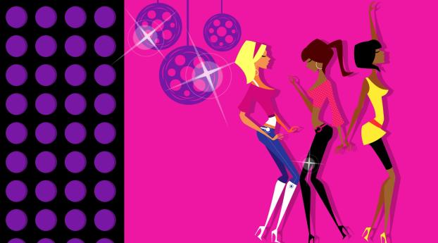 disco, girl, dance Wallpaper 2560x1024 Resolution