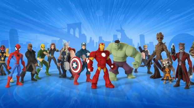 Disney Infinity All Marvel Super Heroes Wallpaper 1080x2280 Resolution