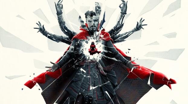 Doctor Strange in the Multiverse of Madness Digital Art Wallpaper 400x240 Resolution