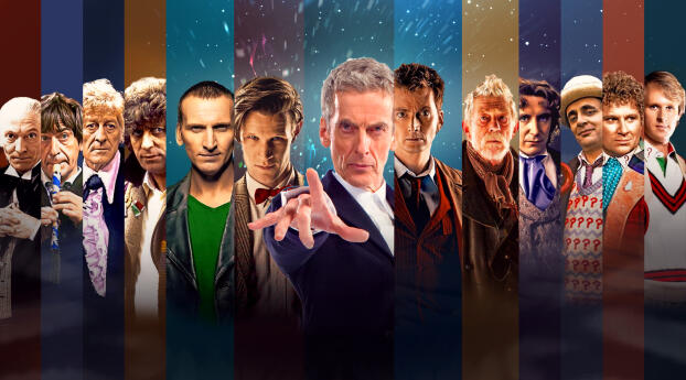 Doctor Who Character Wallpaper 1242x2688 Resolution